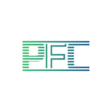 Modern PFC Logo Tasarımı. Harf Er Minimalist, Profesyonel ve İş Kimliği için Çok Yönlü Markalaştırma Simgesi