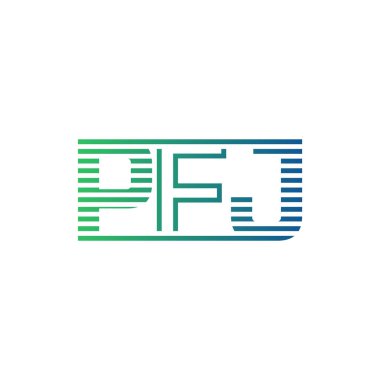 Modern PFJ Logo Tasarımı. İş Kimliği için PFJ Minimalist, Profesyonel ve Çok Yönlü Markalaştırma Simgesi