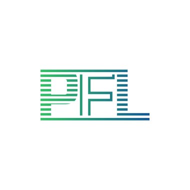 Modern PFL Logo Tasarımı. İşletme Kimliği İçin Asgari, Profesyonel ve Çok Yönlü Markalaştırma Simgesi