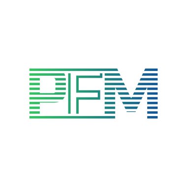 Modern PFM Logo Tasarımı. Harf PFM İş Kimliği Minimalist, Profesyonel ve Çok Yönlü Markalaştırma Simgesi
