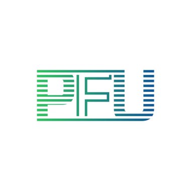 Modern PFU Logo Tasarımı. Harf İşletme Kimliği Minimalist, Profesyonel ve Çok Yönlü Markalaştırma Simgesi
