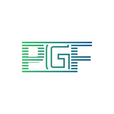 Modern PGF Logo Tasarımı. İş Kimliği için PGF Minimalist, Profesyonel ve Çok Yönlü Markalaştırma Simgesi