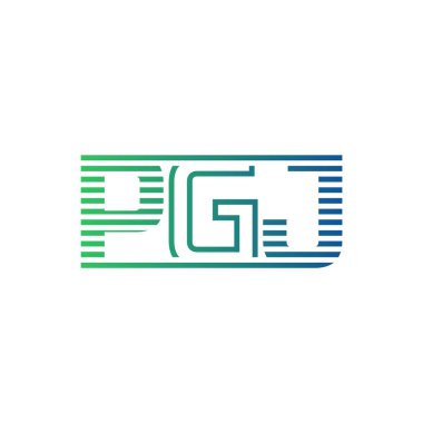 Modern PGJ Logo Tasarımı. İş Kimliği için PGJ Minimalist, Profesyonel ve Çok Yönlü Markalaştırma Simgesi