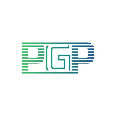 Modern PGP Logo Tasarımı. İş Kimliği için PGP Minimalist, Profesyonel ve Çok Yönlü Markalaştırma Simgesi