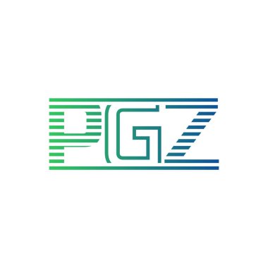 Modern PGZ Logo Tasarımı. İş Kimliği İçin PGZ Minimalist, Profesyonel ve Çok Yönlü Markalaştırma Simgesi