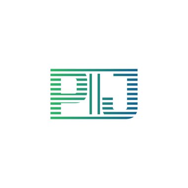 Modern PIJ Logo Tasarımı. İş Kimliği İçin PIJ Minimalist, Profesyonel ve Çok Yönlü Markalaştırma Simgesi