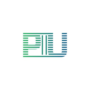 Modern PIU Logo Tasarımı. İş Kimliği için PIU Minimalist, Profesyonel ve Çok Yönlü Markalaştırma Simgesi