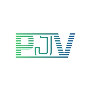 Modern PJV Logo Tasarımı. Harf PJV İş Kimliği Minimalist, Profesyonel ve Çok Yönlü Markalaştırma Simgesi
