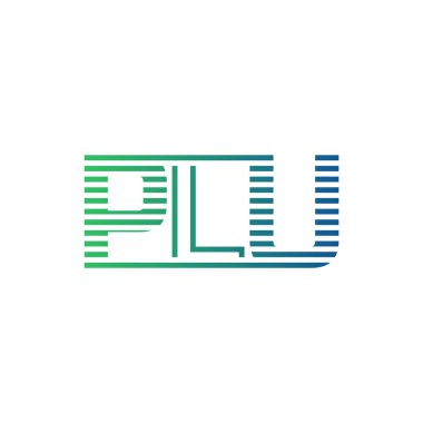 Modern PLU Logo Tasarımı. İşletme Kimliği İçin PLU Minimalist, Profesyonel ve Çok Yönlü Markalaştırma Simgesi