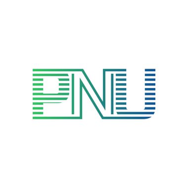 Modern PNU Logo Tasarımı. Harf PNU İş Kimliği Minimalist, Profesyonel ve Çok Yönlü Markalaştırma Simgesi