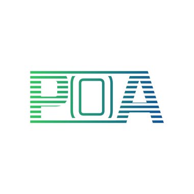 Modern POA Logo Tasarımı. POA Minimalist, Profesyonel ve İş Kimliği için Çok Yönlü Markalaştırma Simgesi