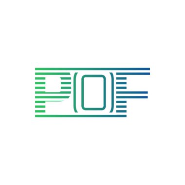 Modern POF Logo Tasarımı. İş Kimliği için POF Minimalist, Profesyonel ve Çok Yönlü Markalaştırma Simgesi