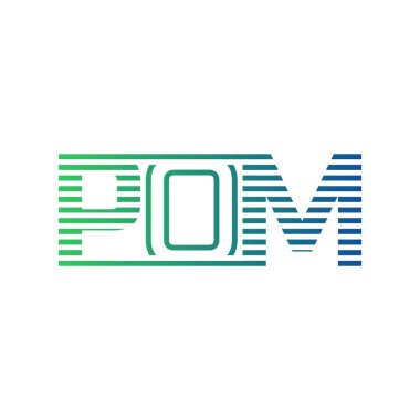 Modern POM Logo Tasarımı. POM Minimalist, Profesyonel ve İş Kimliği için Çok Yönlü Markalaştırma Simgesi