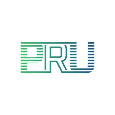 Modern PRU Logo Tasarımı. Harf PRU İş Kimliği Minimalist, Profesyonel ve Çok Yönlü Markalaştırma Simgesi