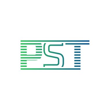 Modern PST Logo Tasarımı. Harf PST İşletme Kimliği Minimalist, Profesyonel ve Çok Yönlü Markalaştırma Simgesi