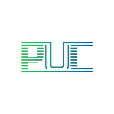Modern PUC Logo Tasarımı. PUC Minimalist, Profesyonel ve İş Kimliği için Çok Yönlü Markalaştırma Simgesi