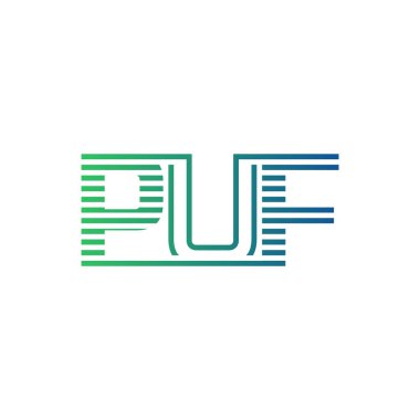 Modern PUF Logo Tasarımı. PUF Minimalist, Profesyonel ve İş Kimliği için Çok Yönlü Markalaştırma Simgesi