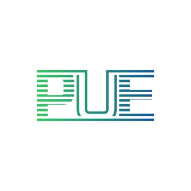 Modern PUE Logo Tasarımı. PUE Minimalist, Profesyonel ve İş Kimliği için Çok Yönlü Markalaştırma Simgesi