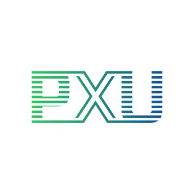 Modern PXU Logo Tasarımı. Harf PXU İş Kimliği Minimalist, Profesyonel ve Çok Yönlü Markalaştırma Simgesi