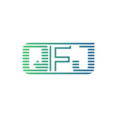 Modern QFJ Logo Tasarımı. İş Kimliği için QFJ Minimalist, Profesyonel ve Çok Yönlü Markalaştırma Simgesi