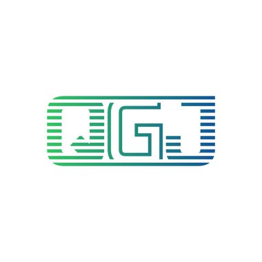 Modern QGJ Logo Tasarımı. İş Kimliği için QGJ Minimalist, Profesyonel ve Çok Yönlü Markalaştırma Simgesi