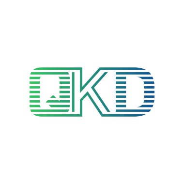 Modern QKD Logo Design. Letter QKD Minimalist, Professional, and Versatile Branding Icon for Business Identity clipart