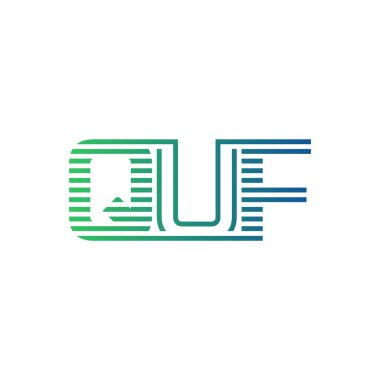 Modern QUF Logo Tasarımı. QUF Minimalist, Profesyonel ve İş Kimliği için Çok Yönlü Markalaştırma Simgesi