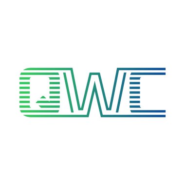 Modern QWC Logo Tasarımı. İş Kimliği için QWC Minimalist, Profesyonel ve Çok Yönlü Markalaştırma Simgesi