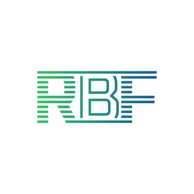 Modern RBF Logo Tasarımı. İş Kimliği için RBF Minimalist, Profesyonel ve Çok Yönlü Markalaştırma Simgesi