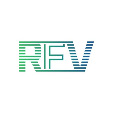 Modern RFV Logo Tasarımı. İş Kimliği için RFV Minimalist, Profesyonel ve Çok Yönlü Markalaştırma Simgesi