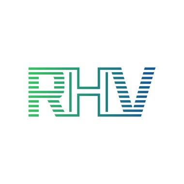 Modern RHV Logo Tasarımı. İş Kimliği için RHV Minimalist, Profesyonel ve Çok Yönlü Markalaştırma Simgesi