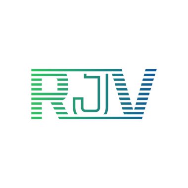 Modern RJV Logo Tasarımı. İş Kimliği için RJV Minimalist, Profesyonel ve Çok Yönlü Markalaştırma Simgesi