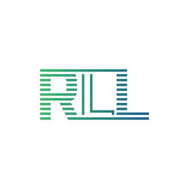 Modern RLL Logo Tasarımı. İş Kimliği için RLL Minimalist, Profesyonel ve Çok Yönlü Markalaştırma Simgesi