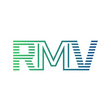 Modern RMV Logo Tasarımı. İş Kimliği için RMV Minimalist, Profesyonel ve Çok Yönlü Markalaştırma Simgesi