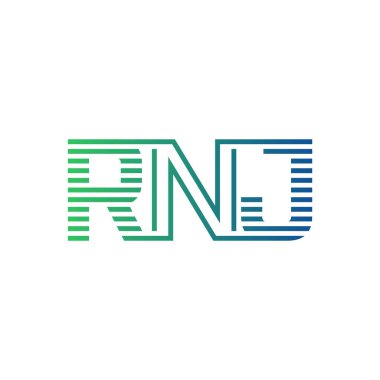 Modern RNJ Logo Tasarımı. RNJ Harfi Minimalist, Profesyonel ve İşletme Kimliği İçin Çok Yönlü Markalaşma Simgesi