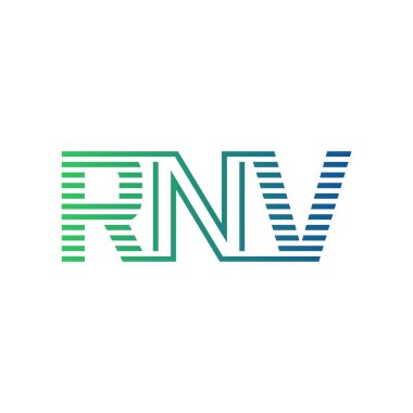 Modern RNV Logo Tasarımı. İşletme Kimliği İçin RNV Minimalist, Profesyonel ve Çok Yönlü Markalaştırma Simgesi