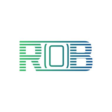 Modern ROB Logo Tasarımı. ROB Harfi Minimalist, Profesyonel ve İş Kimliği için Çok Yönlü Markalaştırma Simgesi
