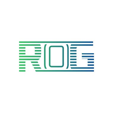 Modern ROG Logo Tasarımı. ROG Mektup Minimalist, Profesyonel ve İş Kimliği için Çok Yönlü Markalaştırma Simgesi