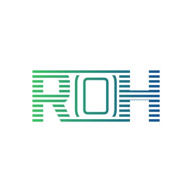 Modern ROH Logo Tasarımı. ROH Minimalist, Profesyonel ve İş Kimliği için Çok Yönlü Markalaştırma Simgesi