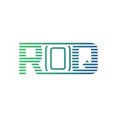 Modern ROQ Logo Tasarımı. ROQ Minimalist, Profesyonel ve İş Kimliği için Çok Yönlü Markalaştırma Simgesi