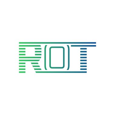 Modern ROT Logo Tasarımı. ROT Minimalist, Profesyonel ve İş Kimliği için Çok Yönlü Markalaştırma Simgesi