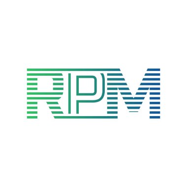 Modern RPM Logo Tasarımı. İş Kimliği için RPM Minimalist, Profesyonel ve Çok Yönlü Markalaştırma Simgesi