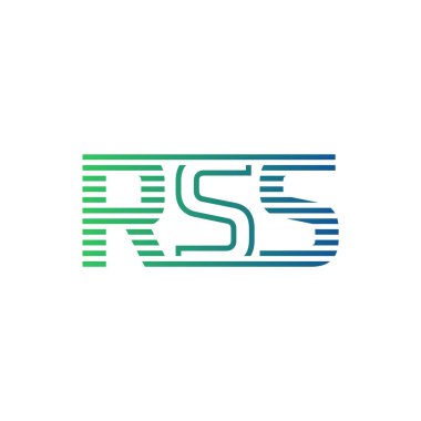 Modern RSS Logo Tasarımı. İş Kimliği için RSS Minimalist, Profesyonel ve Çok Yönlü Markalaştırma Simgesi