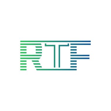 Modern RTF Logo Tasarımı. İş Kimliği için RTF Minimalist, Profesyonel ve Çok Yönlü Markalaştırma Simgesi