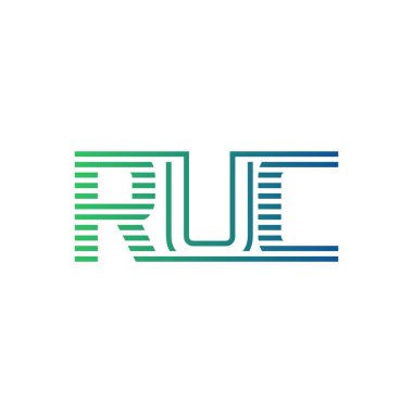 Modern RUC Logo Tasarımı. RUC Harfi Minimalist, Profesyonel ve İş Kimliği için Çok Yönlü Markalaştırma Simgesi