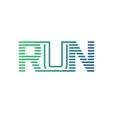 Modern RUN Logo Tasarımı. İş Kimliği İçin Minimalist, Profesyonel ve Çok Yönlü Markalaştırma Simgesi