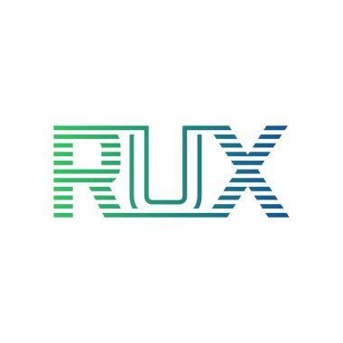 Modern RUX Logo Tasarımı. RUX Harfi Minimalist, Profesyonel ve İş Kimliği için Çok Yönlü Markalaştırma Simgesi