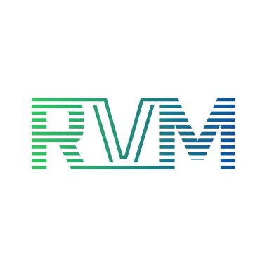 Modern RVM Logo Tasarımı. İş Kimliği için RVM Minimalist, Profesyonel ve Çok Yönlü Markalaştırma Simgesi