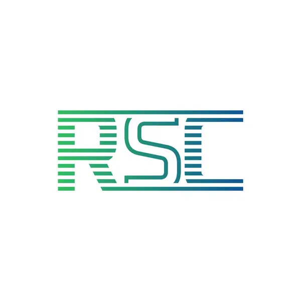 Modern RSC Logo Tasarımı. İş Kimliği için RSC Minimalist, Profesyonel ve Çok Yönlü Markalaştırma Simgesi