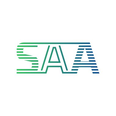 Modern SAA Logo Tasarımı. SAA Minimalist, Profesyonel ve İş Kimliği için Çok Yönlü Markalaştırma Simgesi